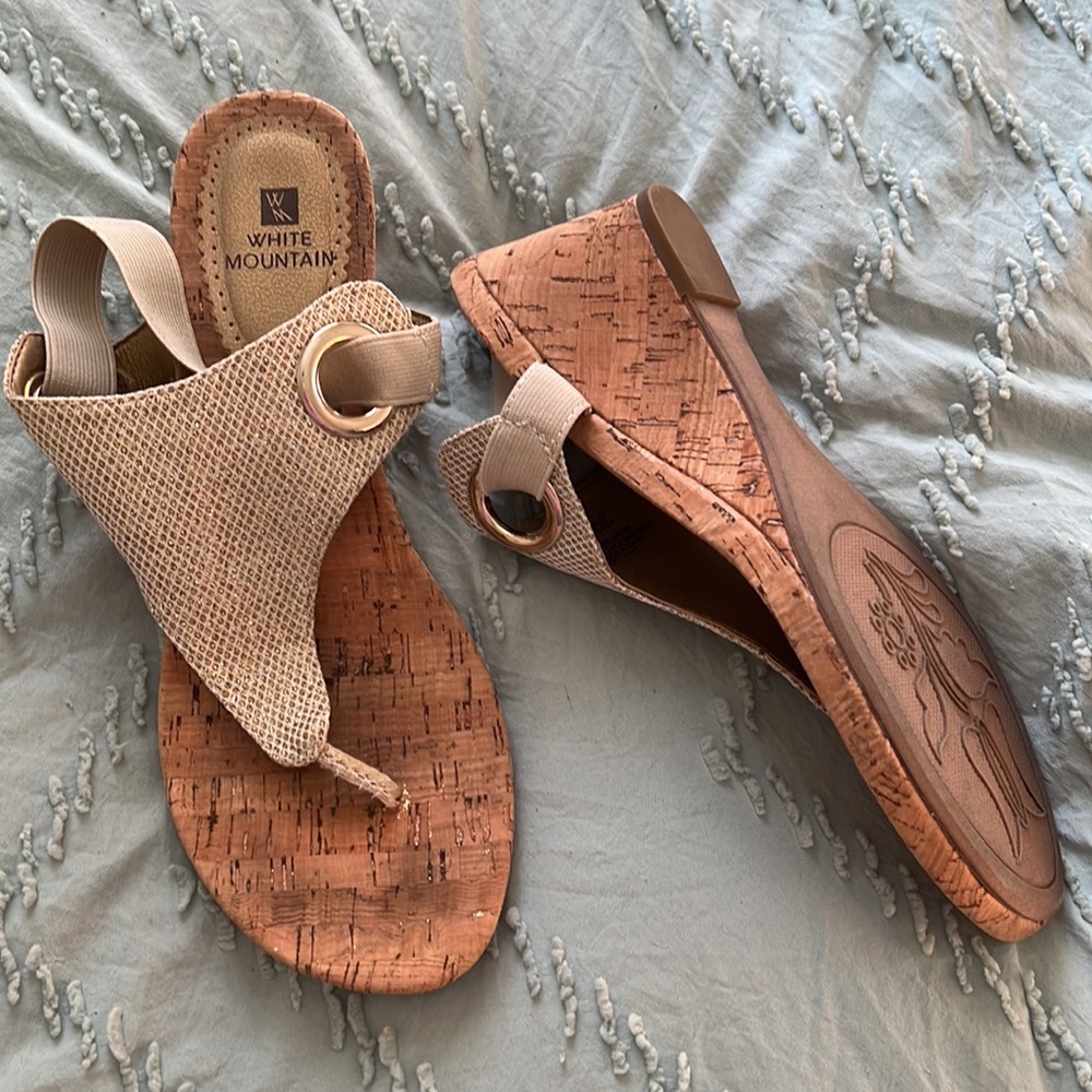 White mountain wedge sandals - Picture 3 of 5